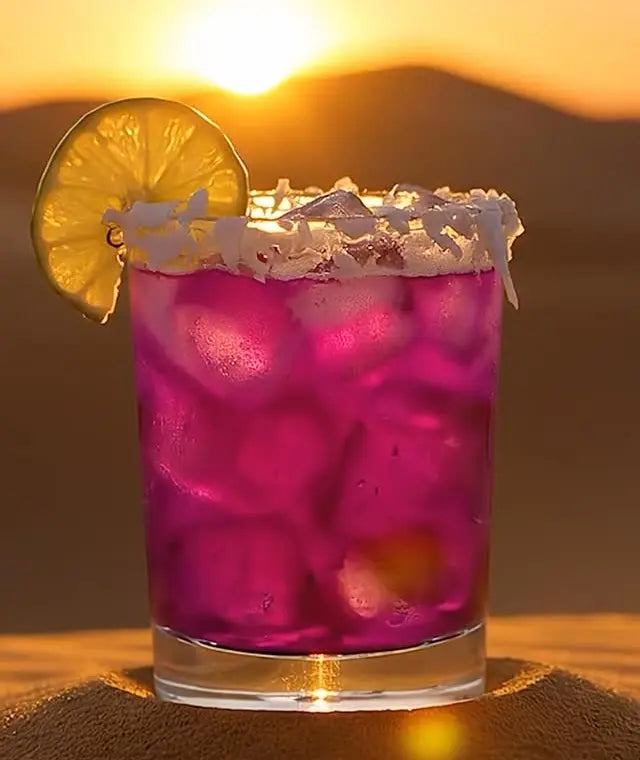 Desert Bloom cocktail made with Dady’O Mezcal, served as a fresh and elegant artisanal mezcal recipe